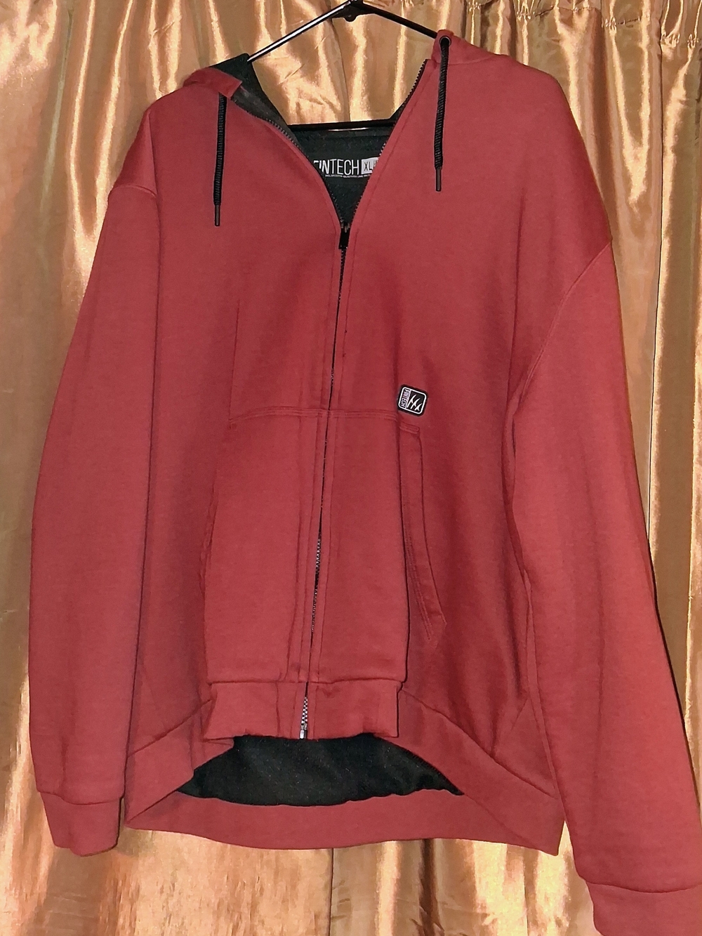 Finn Comfort Men's Brick-Red Full-Zip Hoodie Jacket